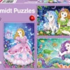 Puzzle 3 x 48 el. Księżniczka, wróżka, syrenka