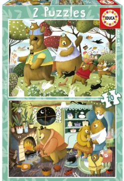 Puzzle 2 x 20 el. Leśne opowieści