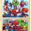 Puzzle 2 x 25 el. Marvel Super Hero Adventures (drewniane)