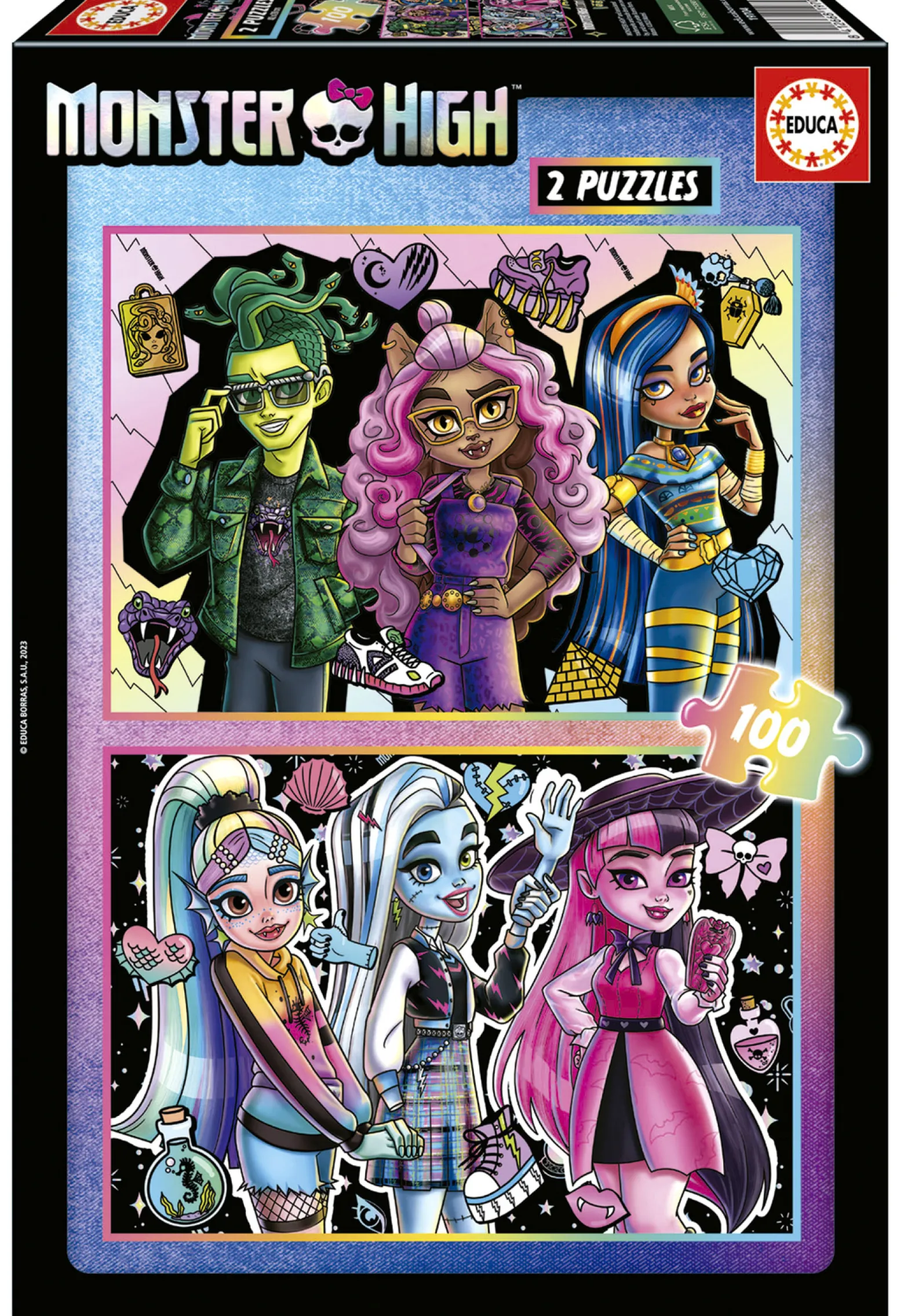 Puzzle 2 x 100 el. Monster High