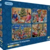 Puzzle 4 x 500 el. Niezapomniane święta Bożego Narodzenia