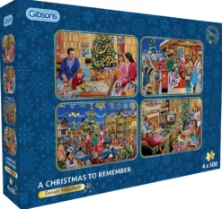 Puzzle 4 x 500 el. Niezapomniane święta Bożego Narodzenia