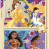 Puzzle 2 x 25 el. Piękna i Bestia / Vaiana: Skarb oceanu (drewniane)