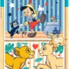 Puzzle 2 x 50 el. Pinokio / Król Lew (drewniane)