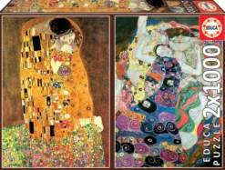 Puzzle 2 x 1000 el. Pocałunek / Dziewica, Gustav Klimt