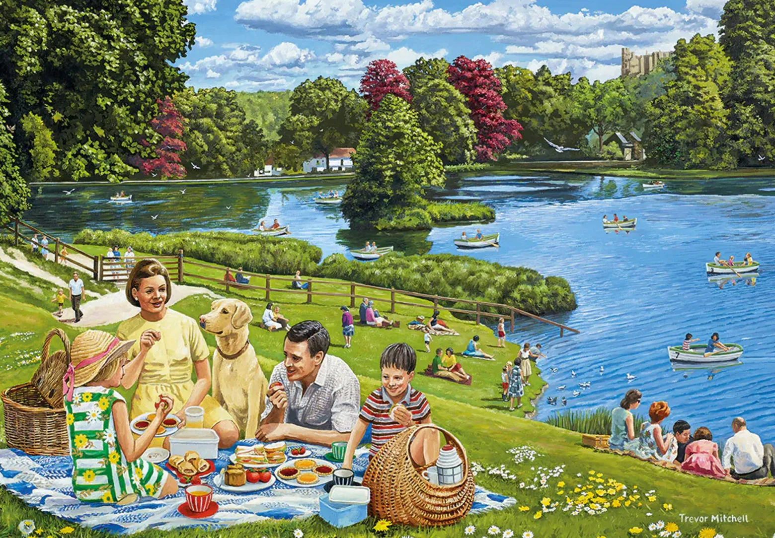 Puzzle 4 x 500 el. Rodzinna wycieczka