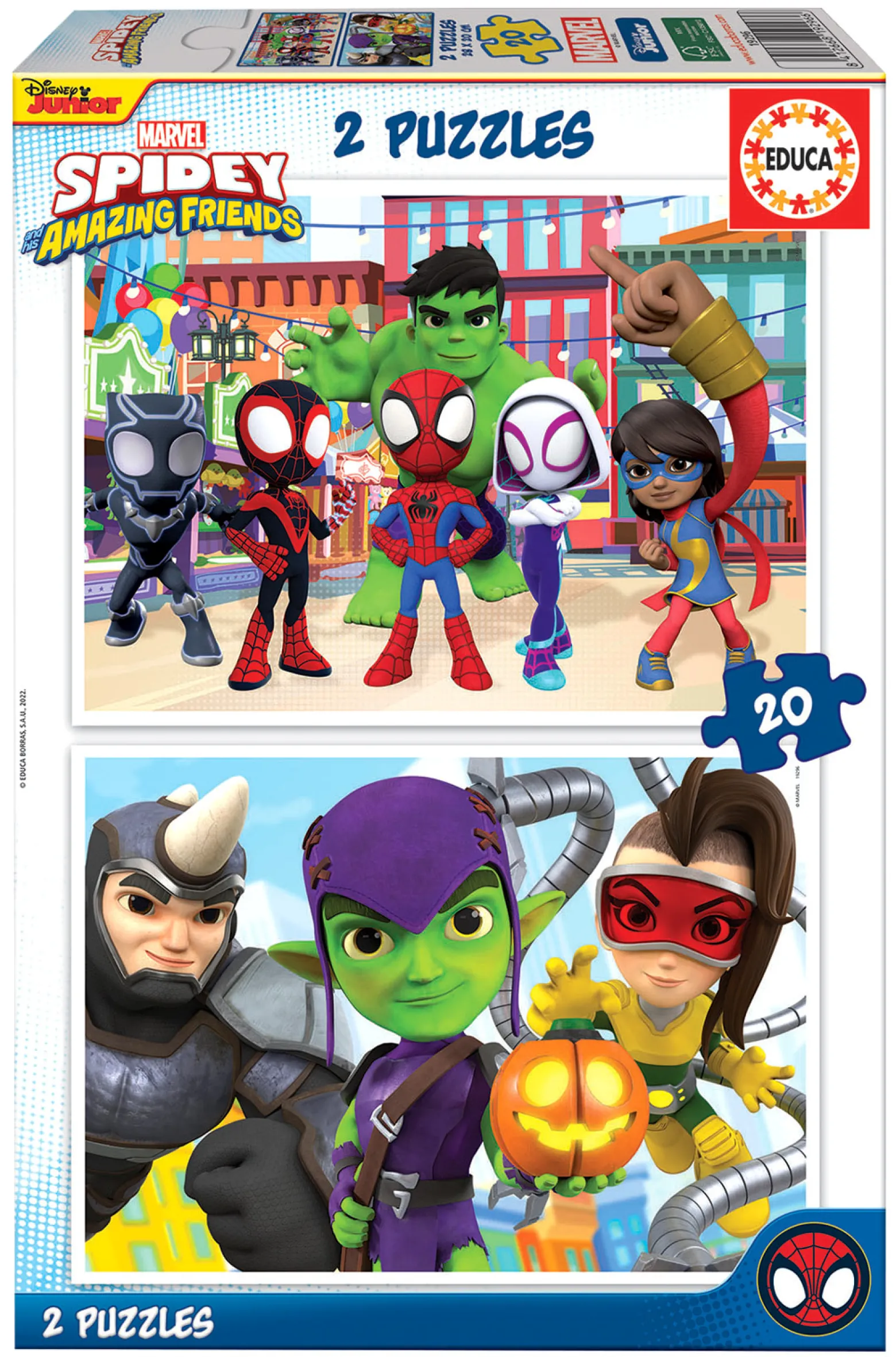 Puzzle 2 x 20 el. Spidey i Super-Kumple