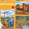 Puzzle 3 x 24 el. Uwaga! Roboty budowlane