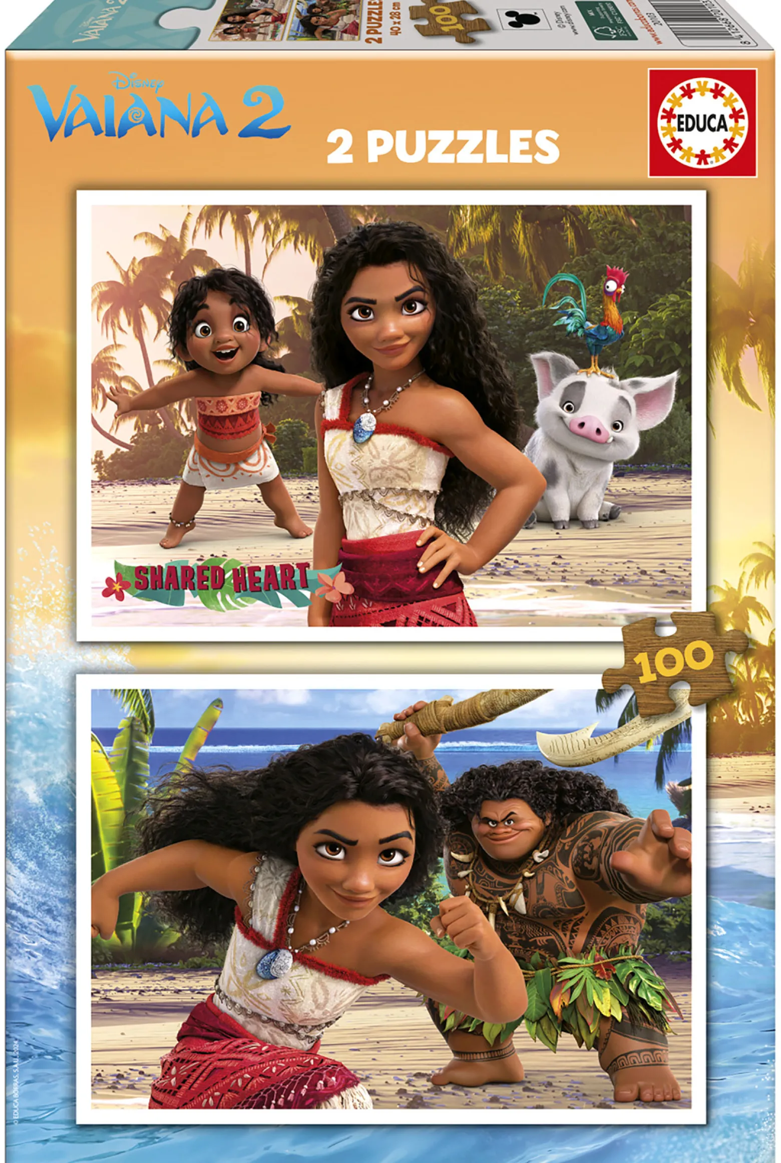 Puzzle 2 x 100 el. Vaiana 2