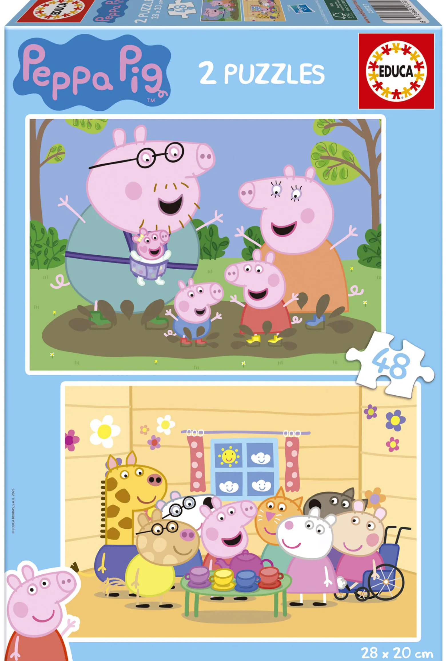Puzzle 2 x 48 el. Świnka Peppa
