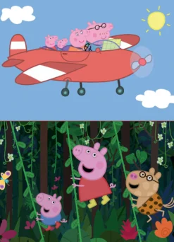 Puzzle 2 x 16 el. Świnka Peppa (drewniane)