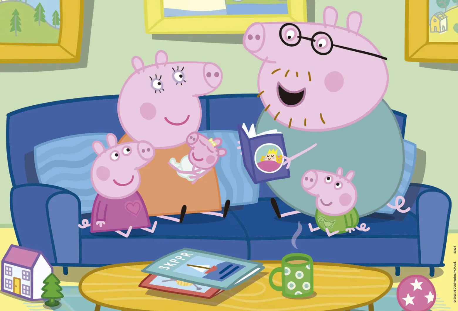 Puzzle 2 x 25 el. Świnka Peppa (drewniane)