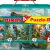 Puzzle 2 x 60 el. + 2 x 100 el. W WALIZCE - Dinozaury