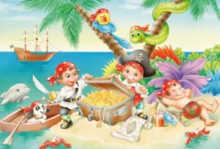 Puzzle 3 x 48 el. Załoga piracka