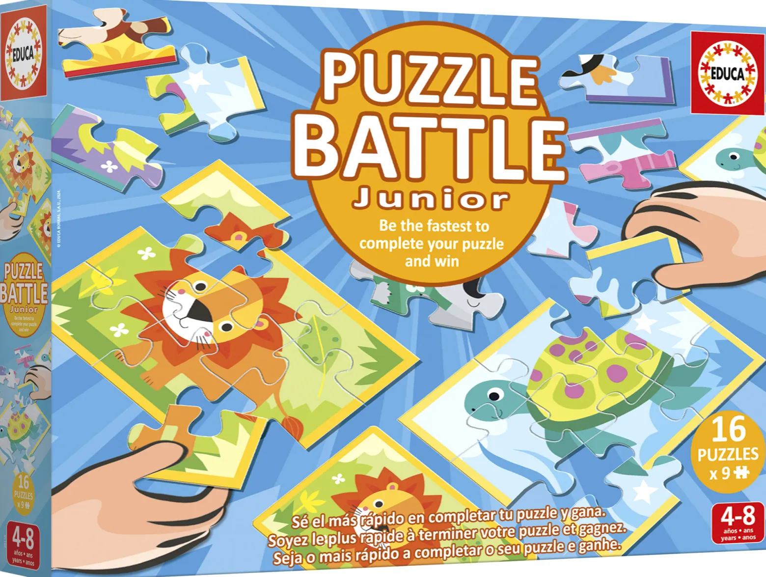 Puzzle 16 x 9 el. Zwierzęta