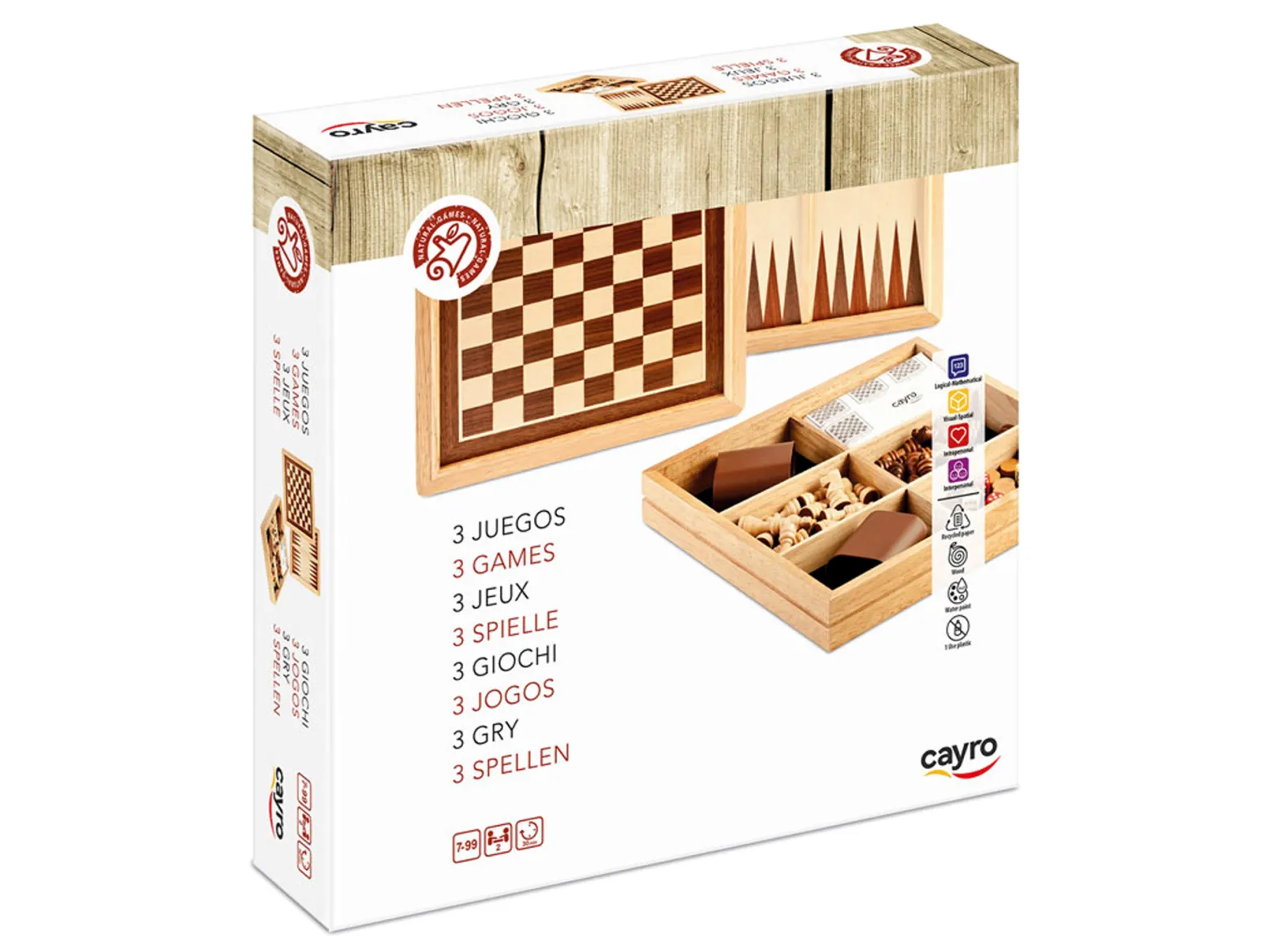 Szachy / Warcaby / Backgammon (drewniane) (603)