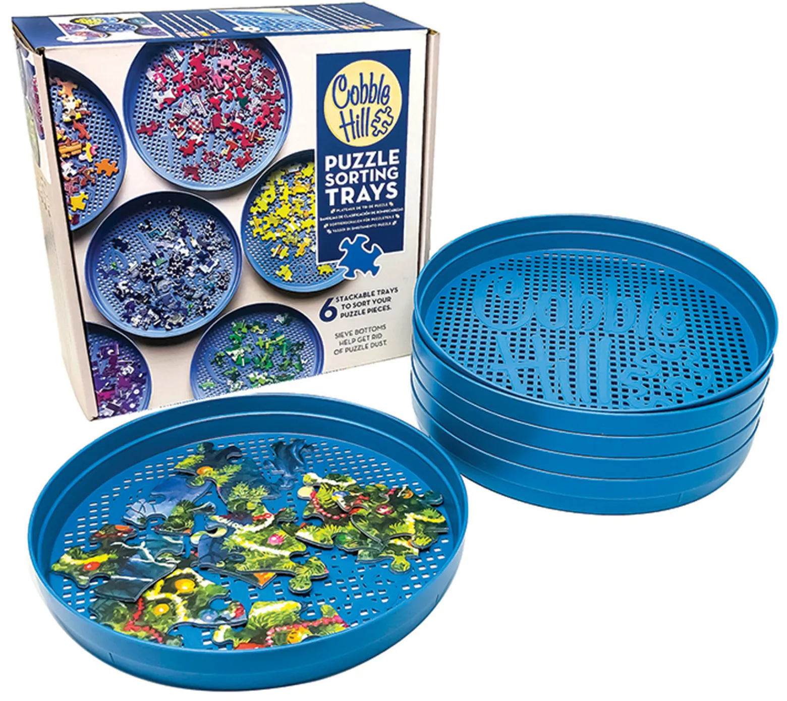 Tacki do sortowania puzzli (sorter) - 6 szt. (205x205 mm)