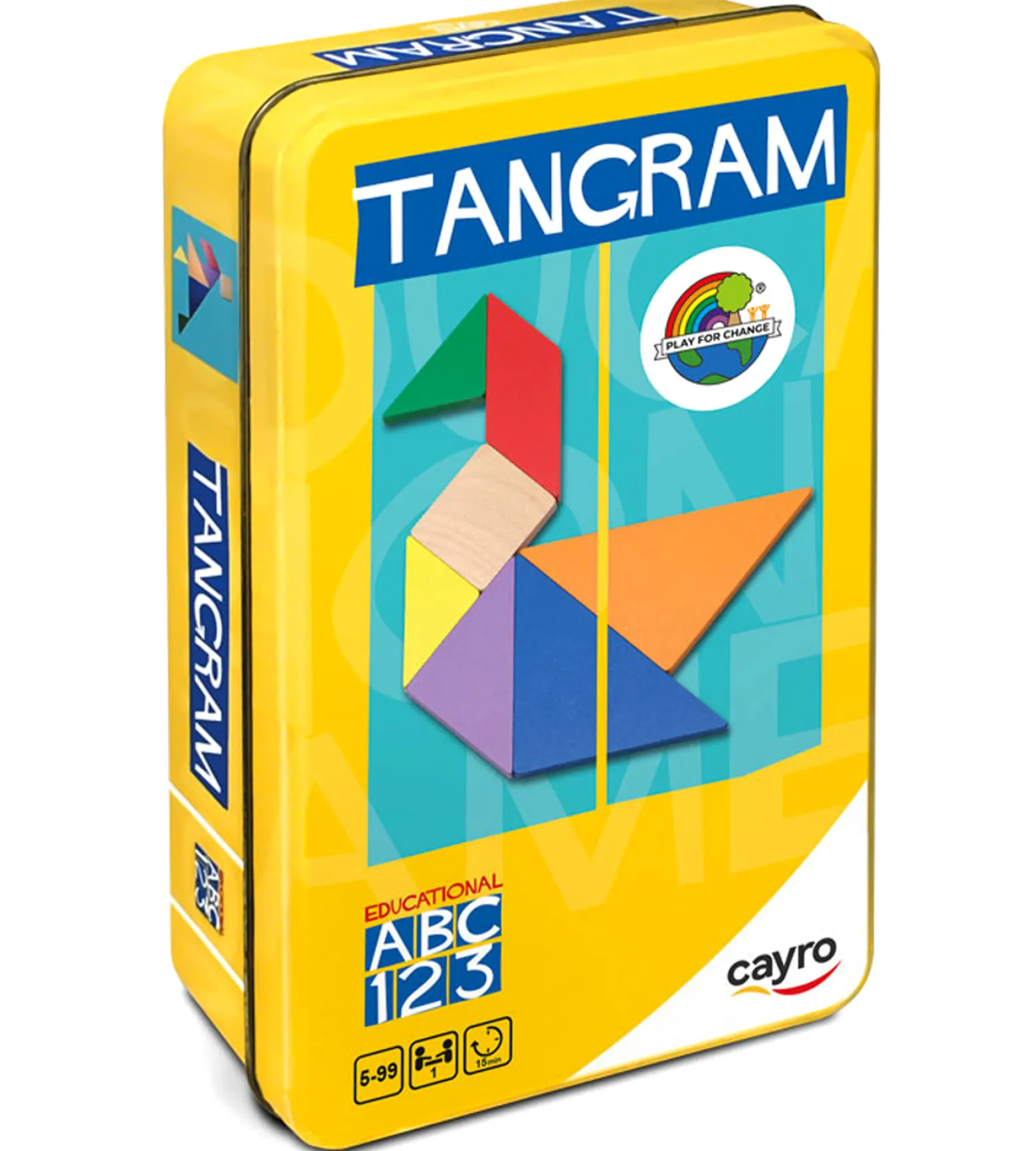 Tangram drewniany (w metalowej puszce) (124)