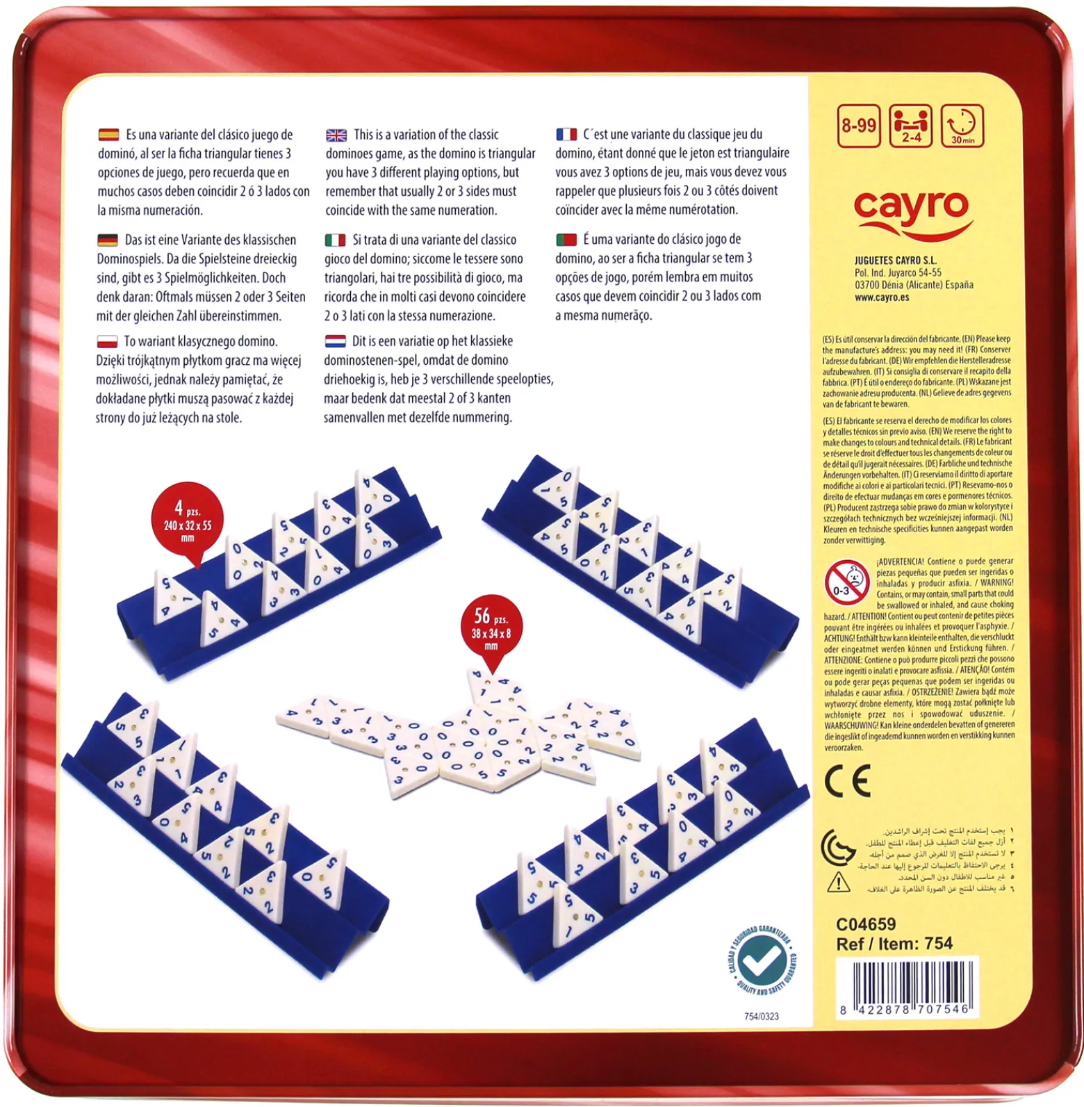 Trójkątne domino (w metalowej puszce) (754)
