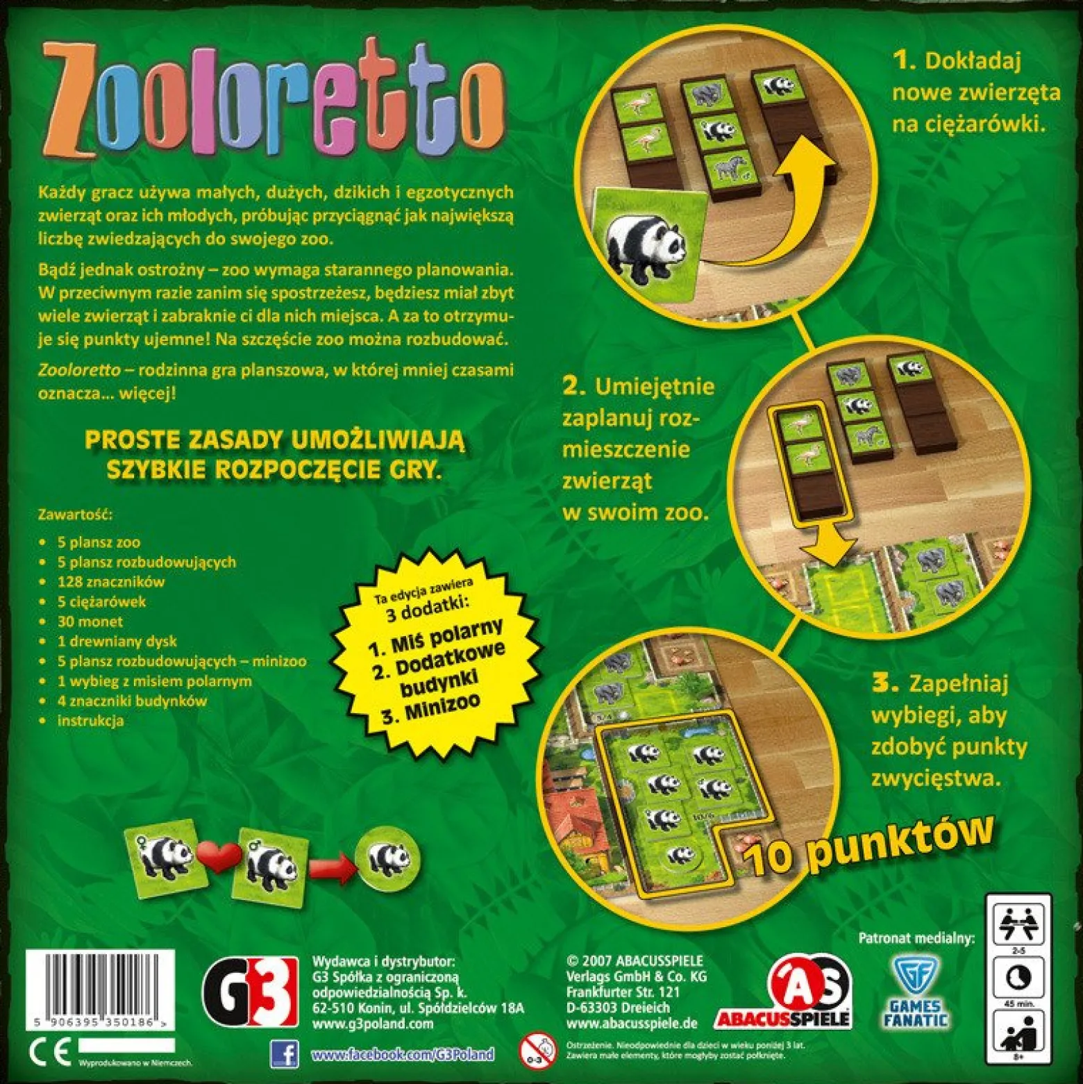 Zooloretto + 5 dodatków (zestaw)